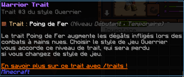 Trait Guerrier #3 — Poing de Fer